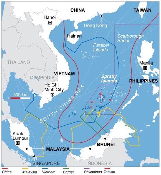 South China Seas map