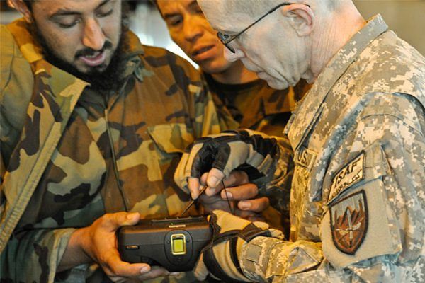Afghanistan biometric scan BATT HIDE SEEK ISAF ANA