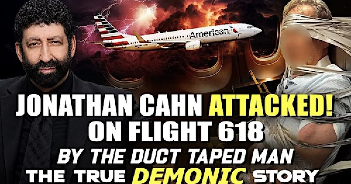 ‘Rage and the fury of the enemy': Jonathan Cahn reveals he was demonically attacked in flight, as passenger ‘cursing Jesus' had to be duct-taped